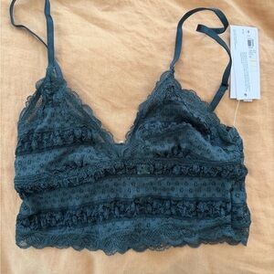 Target Lace Tank cropped Top in Dark Gray xxs nwt